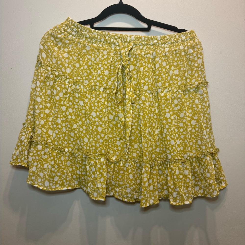 Yellow Floral Skirt